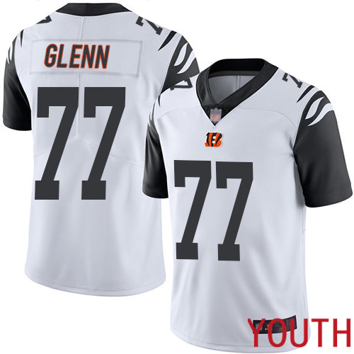 Cincinnati Bengals Limited White Youth Cordy Glenn Jersey NFL Footballl #77 Rush Vapor Untouchable